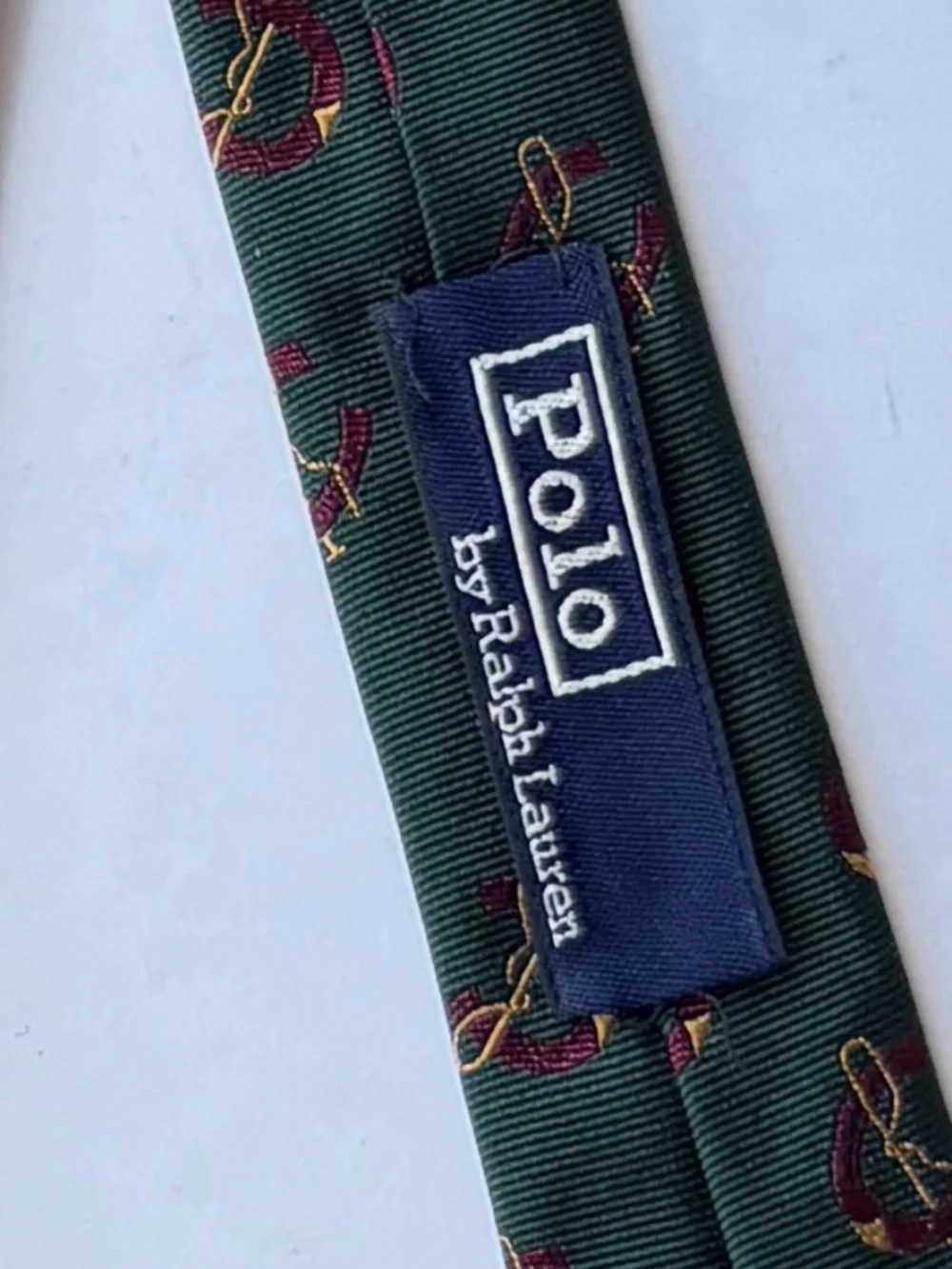Preppy Equestrian tie with Horseshoe & Crop